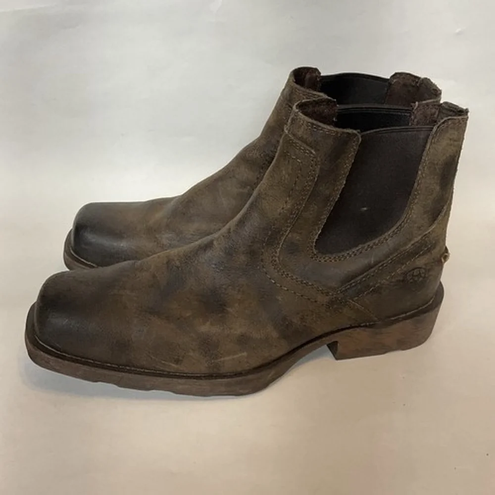 Ariat Midtown Rambler‎ Chelsea Ankle Boots Men 9D Cowboy Barn Brown Leather